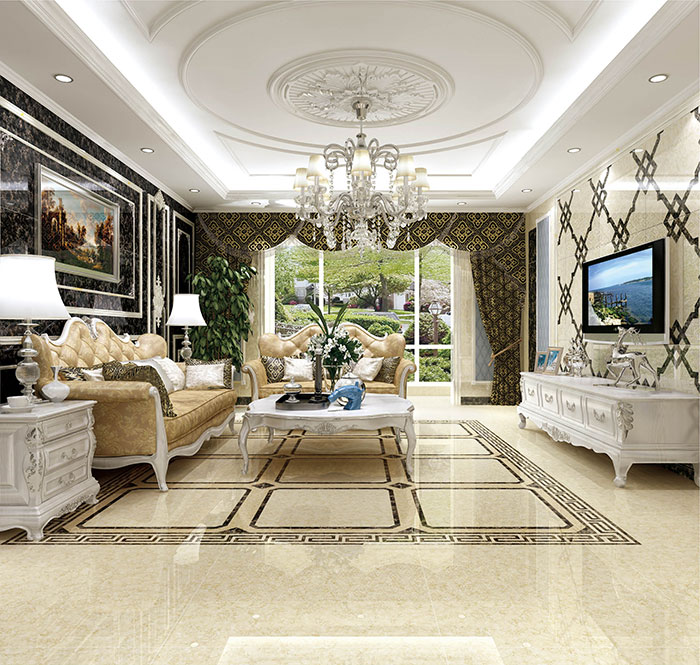 02.pg电子游戏瓷砖客厅KMA98008-KMB98005效果图