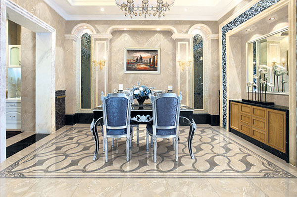 pg电子游戏全抛釉瓷砖：格兰石KYP8067餐厅效果图
