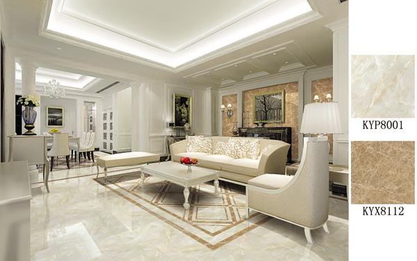 陶瓷一线品牌pg电子游戏瓷砖美式客厅效果图