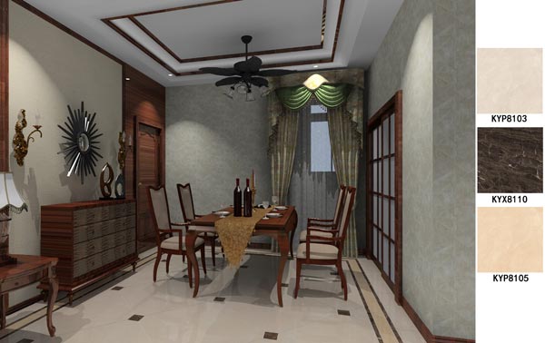 pg电子游戏瓷砖应用效果：大沥碧桂园·华府01户型装修效果鉴赏