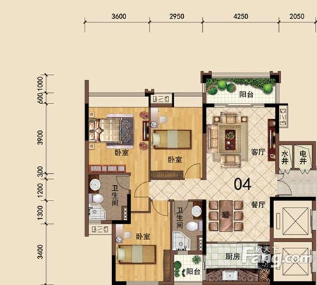 pg电子游戏家装：佛山大沥碧桂园华府115㎡美式装修效果鉴赏