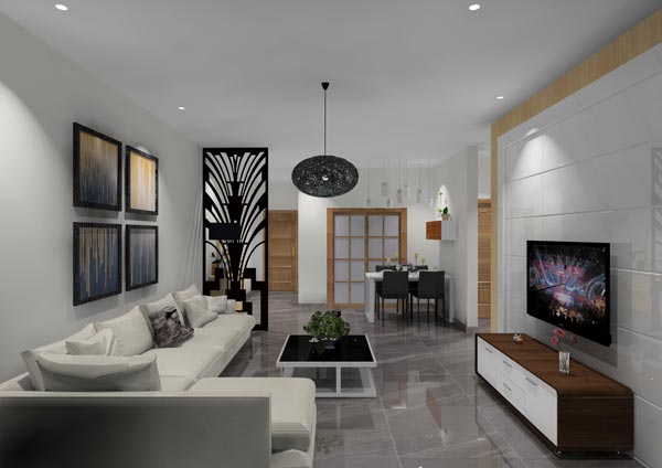 pg电子游戏家装：佛山灯湖华府90㎡现代简约装修效果鉴赏