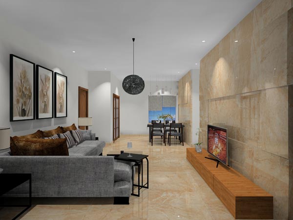 pg电子游戏家装：佛山灯湖华府90㎡现代简约装修效果鉴赏