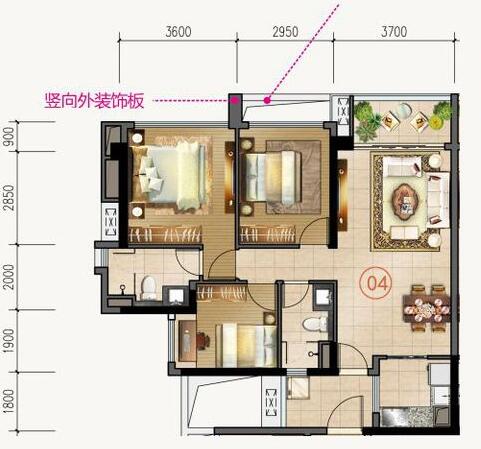 pg电子游戏家装：佛山合景新鸿基·泷景96㎡简约现代装修效果鉴赏