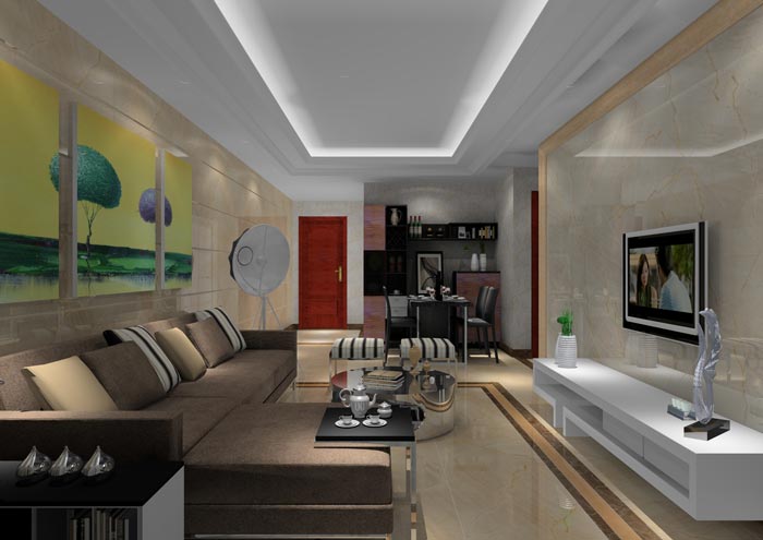 pg电子游戏家装：佛山丹灶桂丹颐景园74㎡简约现代装修效果鉴赏