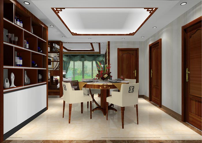 pg电子游戏家装：：井冈山协调家园安顿小区130㎡中式气概装修鉴赏