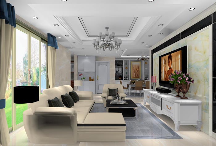 pg电子游戏家装：：：井冈山协调家园安顿小区130㎡简欧气概装修鉴赏