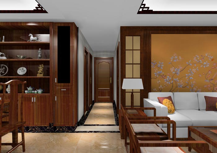 pg电子游戏家装：：佛山狮山上林苑90㎡中式气概装修鉴赏