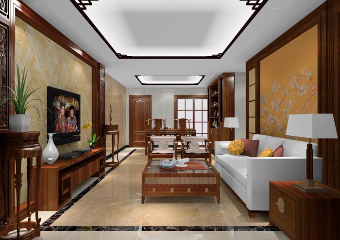 pg电子游戏家装：：佛山狮山上林苑90㎡中式气概装修鉴赏