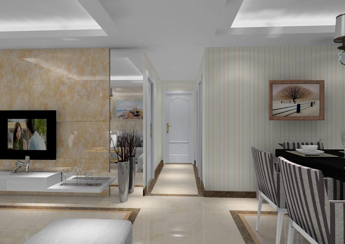 pg电子游戏家装：佛山狮山上林苑91㎡简约气概装修鉴赏