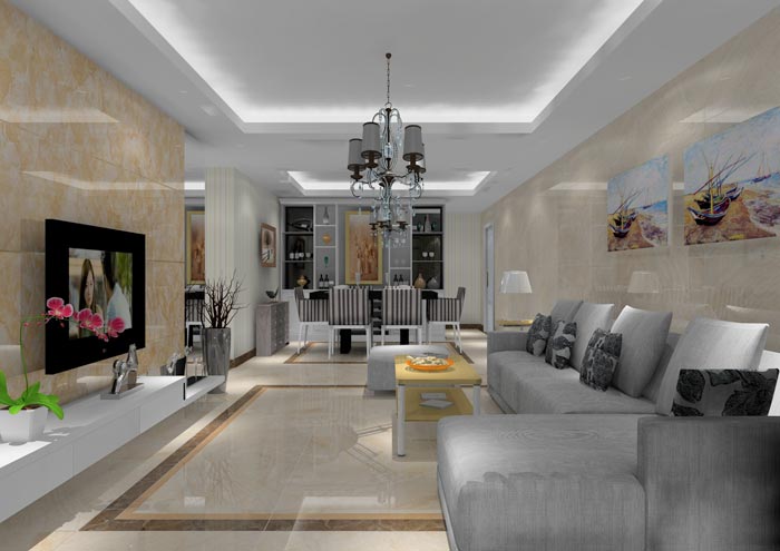 pg电子游戏家装：佛山狮山上林苑91㎡简约气概装修鉴赏