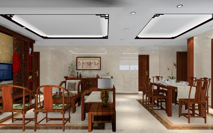 pg电子游戏家装：：佛山龙湖春江名城120㎡的中式气概装修鉴赏