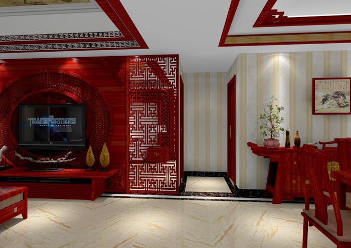 pg电子游戏家装：：：佛山佛山容桂颐澳花园112㎡的中式气概装修鉴赏