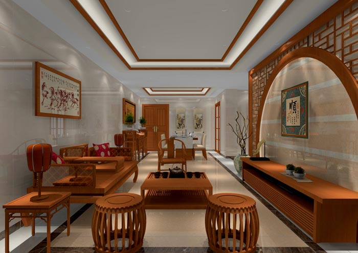 pg电子游戏家装：：：佛山佛山容桂颐澳花园116㎡的中式气概装修鉴赏